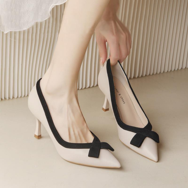 Craes Kally 浪漫迷人！ 气质高跟鞋女士7cm细跟尖头高级感通勤款