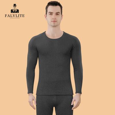 FALVLITE秋冬季加绒加厚秋衣秋裤男士蓄热御寒套装含羊毛保暖内衣