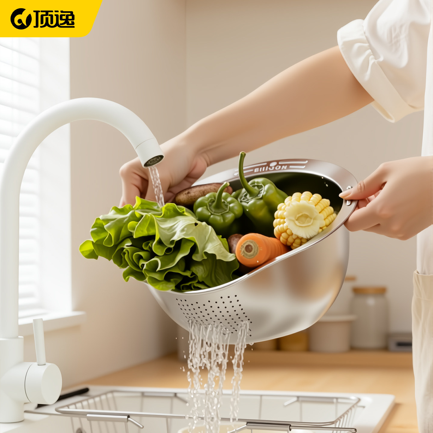 新款316不锈钢洗菜盆沥水篮食品级滤水篮家用厨房洗米筛淘米神器,餐饮具,洗菜盆/沥水篮/漏水筛,淘宝优惠券,粉丝福利购,淘宝优惠卷