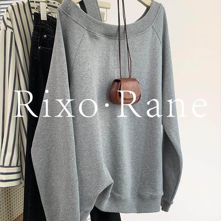 法国Rixo Rane ?灰色斜肩宽松慵懒风露肩卫衣女套头长袖上衣外套,女装/女士精品,大码内搭,淘宝优惠券,粉丝福利购,淘宝优惠卷