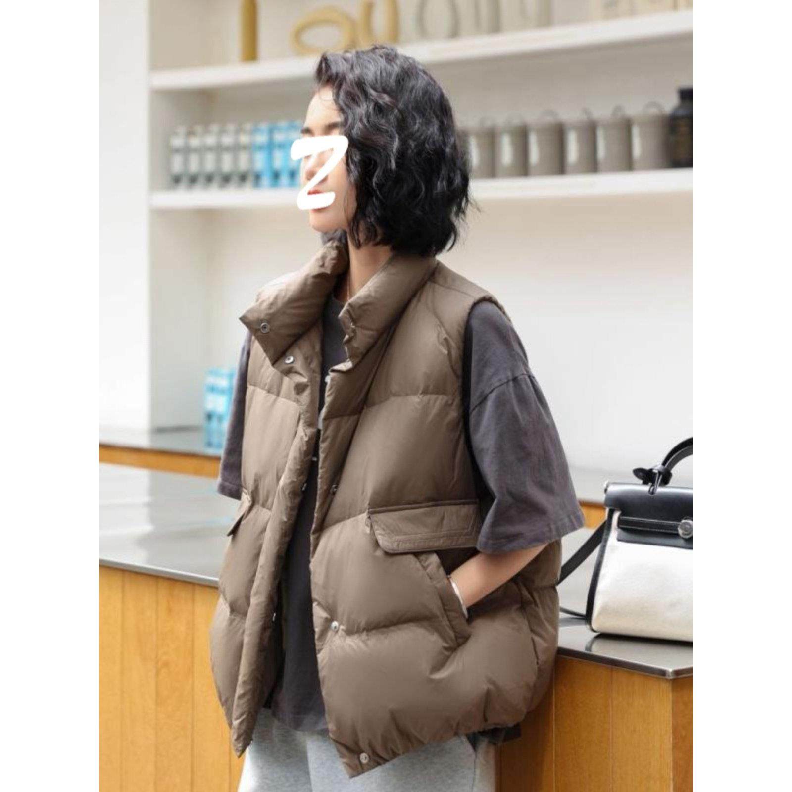 欧洲站白鸭羽绒服女式羽绒服背心2025秋冬新款轻质外穿经典欧洲背