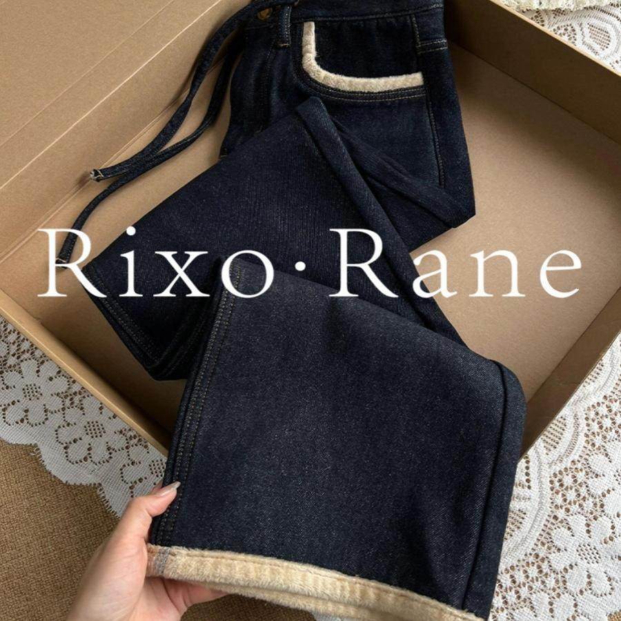 法国Rixo Rane ?加绒加厚深蓝色直筒牛仔裤女高腰宽松显瘦阔腿裤,女装/女士精品,大码裤装,淘宝优惠券,粉丝福利购,淘宝优惠卷