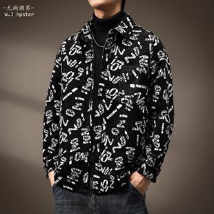 宽松长袖 潮牌it 男春秋季 BIAS高端重磅提花休闲衬衫 夹克 neith