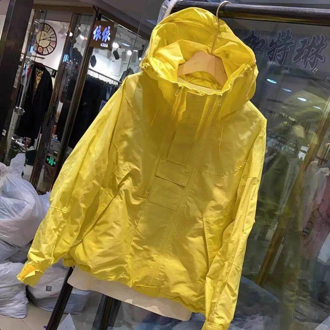 港风复古连帽开衫冲锋服防晒服男夏季户外宽松休闲运动防晒衣外套