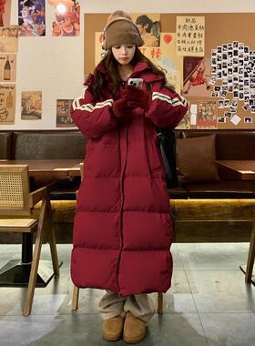 CHLENADY红色羽绒服女冬高端炸街宽松超好看加厚洋气长款新年外套