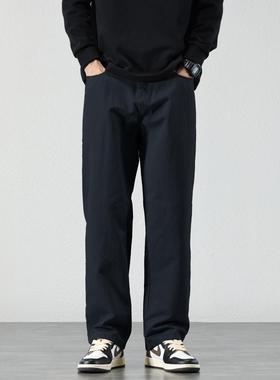 【复古工装】Ander Jurnal黑色百搭休闲裤子男纯棉直筒长裤百搭潮