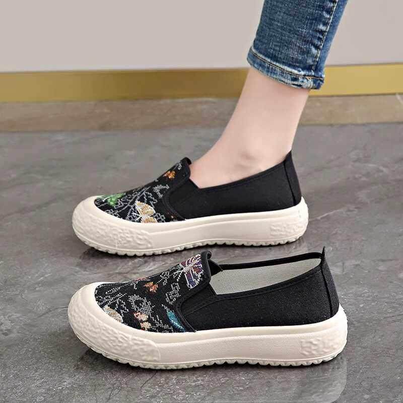 一脚蹬厚底渔夫鞋女2025新款夏季透气轻便乐福鞋旅游休闲 帆布鞋,女鞋,帆布鞋,淘宝优惠券,粉丝福利购,淘宝优惠卷