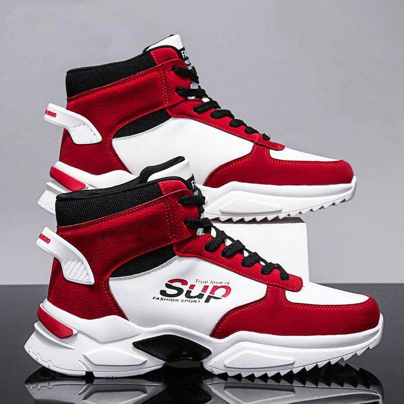 男鞋子夏季透气2025新款高筒老爹鞋ins潮男士百搭休闲 运动鞋男款