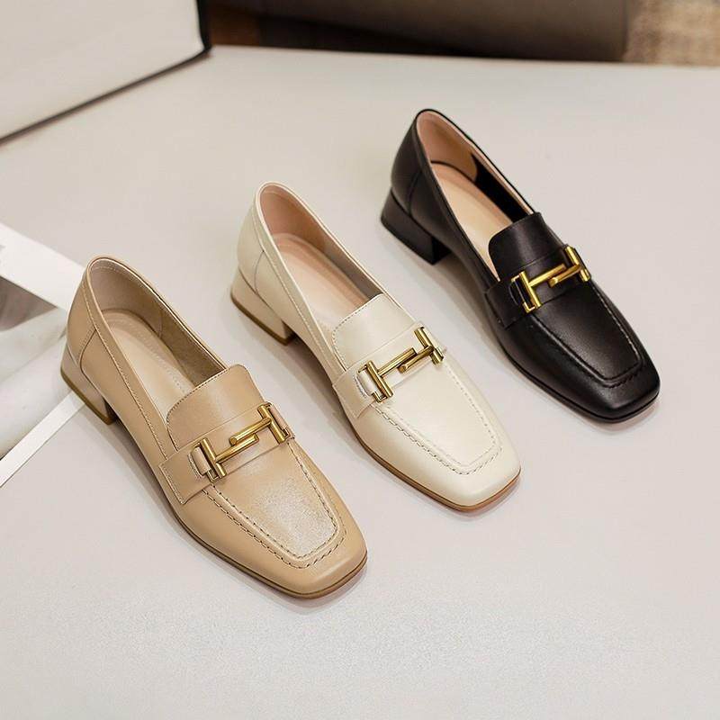 意大利Raraente2025春新款法式覆古方头小皮鞋一脚蹬懒人单鞋,女鞋,婚鞋,淘宝优惠券,粉丝福利购,淘宝优惠卷