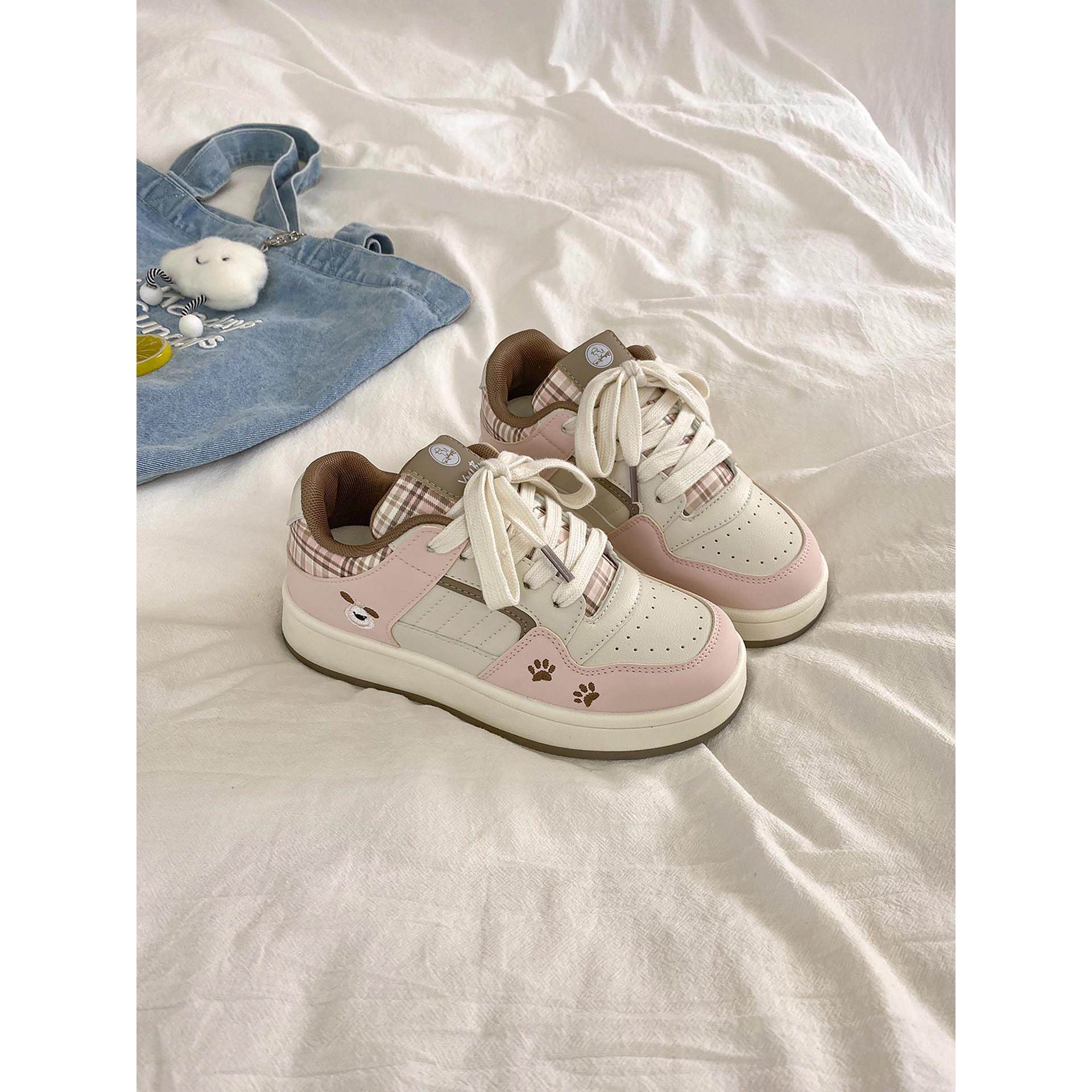 英国DHWA学院风板鞋女2025春秋新款学生可爱设计配裙子厚底小白鞋,女鞋,休闲板鞋,淘宝优惠券,粉丝福利购,淘宝优惠卷