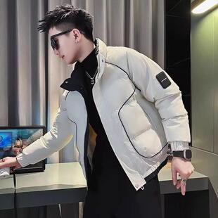 爆款 LL男装 加厚外套2024新款 冬季 高端痞帅炸街棉服潮 羽绒服男短款