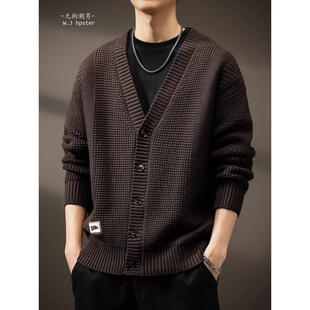 neith 宽松休闲针织衫 BIAS潮牌美式 毛衣男秋季 外套 重磅V领开衫