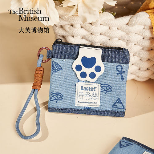大英博物馆萌猫牛仔卡包零钱包