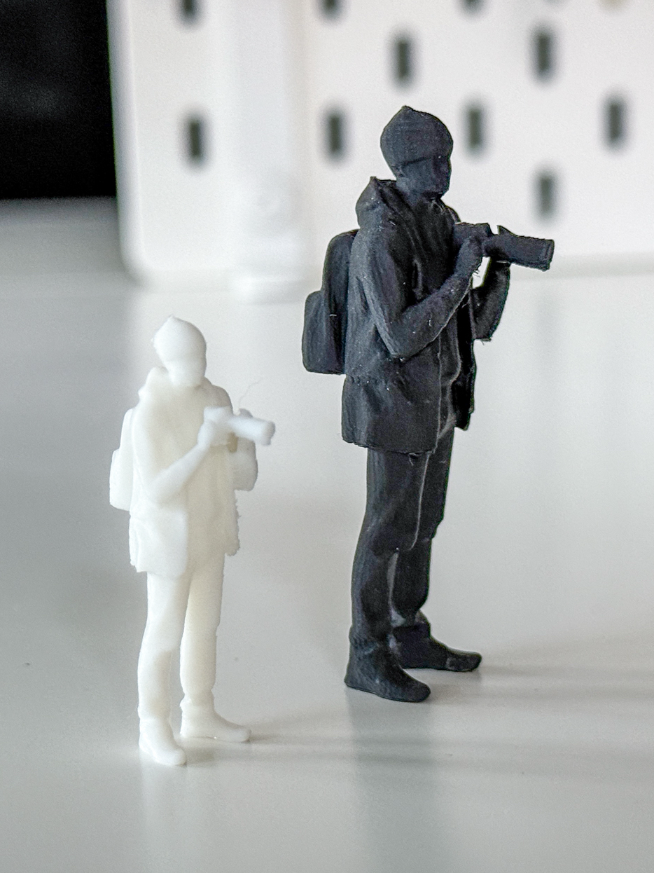 DIY定制-微缩世界系列-1: 64比例白模小人偶 影视汽车造景场景观