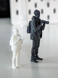 DIY定制-微缩人物-1: 64比例白模彩色小人偶 影视汽车造景场景观