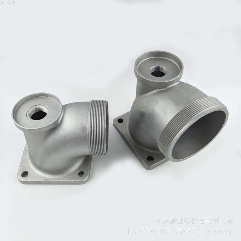 170f汽油机动力水泵出水口2寸3寸铝弯头自吸泵抽水出水座配