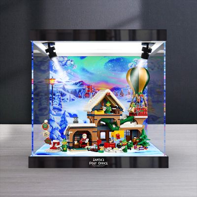 亚克力可开门展示盒适用 乐高 ICONS系列 10339圣诞老人的邮政局