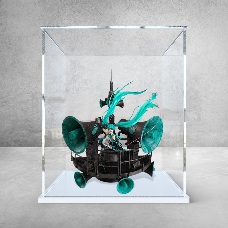 透明亚克力展示盒初音未来恋爱是战争恋战手办动漫收纳柜防尘罩子