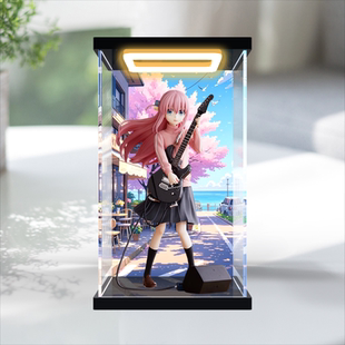 亚克力灯光展示盒适用FuRyu TENITOL孤独摇滚后藤独后藤一里手办