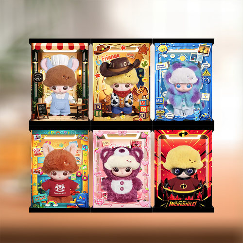 古薇媞适用DIMOO×PIXAR玩具总动员皮克斯系列搪胶盲盒灯光展示盒