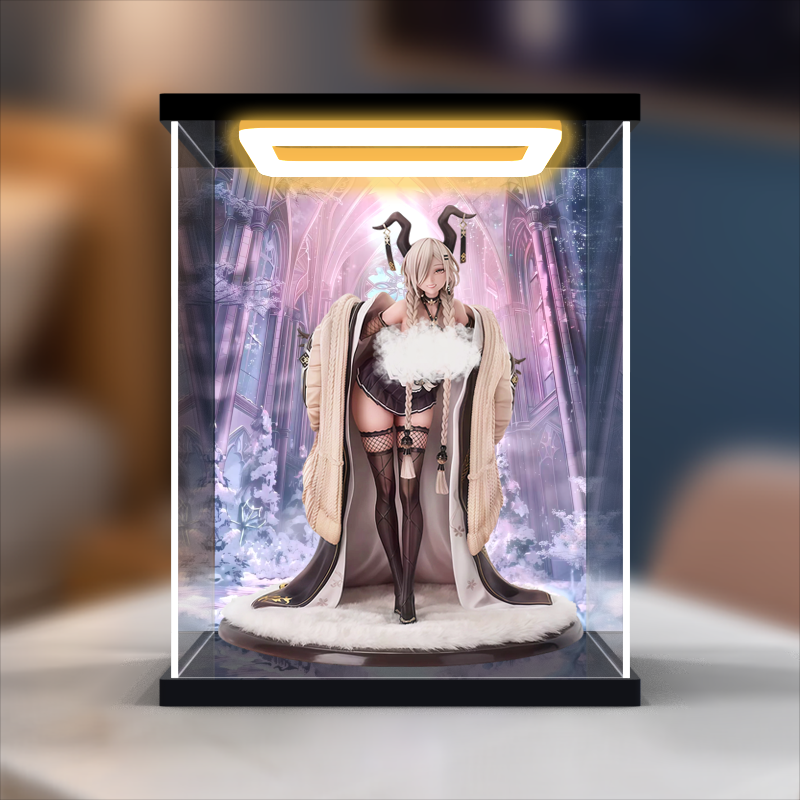 回灯亚克力展示盒适用GSC GSAS 碧蓝航线 鳂 尾张 1/7 手办模型