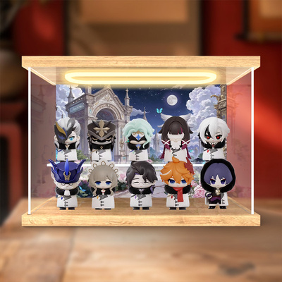 亚克力灯光展示盒适用愚人众执行官系列Q版盲盒盒蛋 Genshin手办