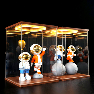 亚克力回型灯展示盒定制手办积木le高模型收纳盒透明可开门防尘罩