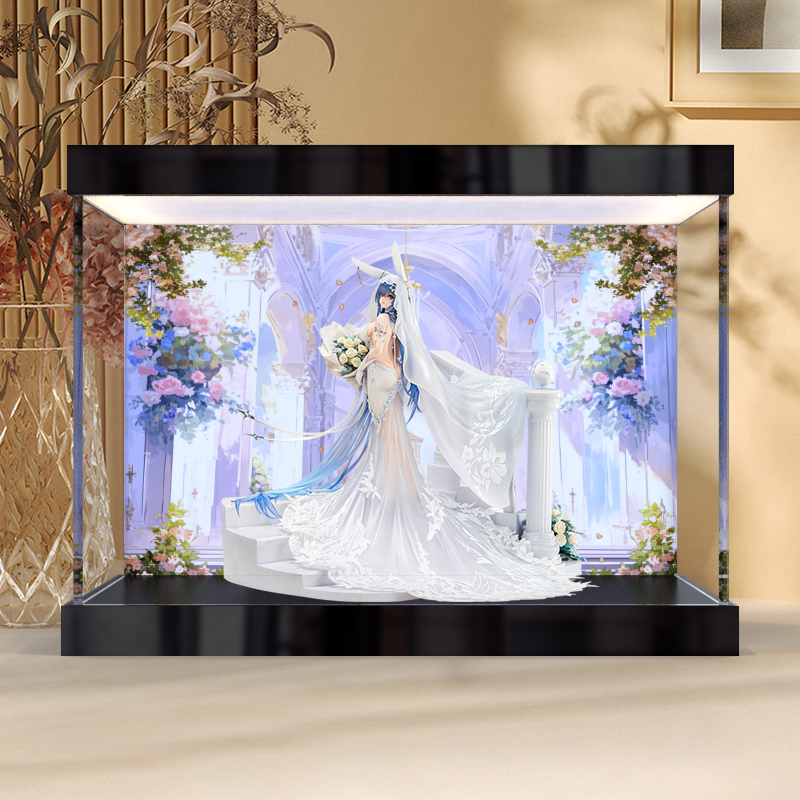 亚克力透明模型展示盒适用碧蓝航线花园白雪之仪Ver. 1/7手办收纳