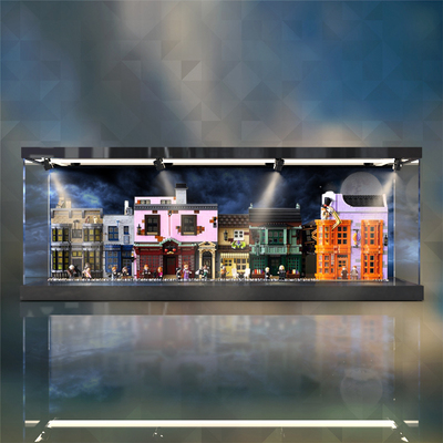 GWT亚克力展示盒适用乐高75978哈利波特系列对角巷积木模型防尘罩