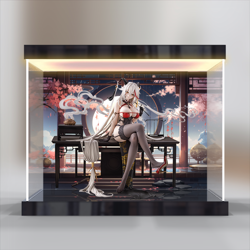 灯箱款防尘展示盒适用 碧蓝航线 埃格妮丝 埃吉尔 金龙腾祥云手办