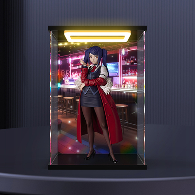 适用七古力 手办主题PUP吉尔斯汀雷手办模型回型灯亚克力展示盒