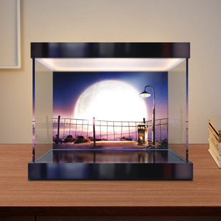 亚克力灯箱款收纳盒适用迪士尼系列 43279瓦力和伊娃展示盒