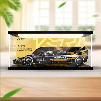 亚克力回灯展示盒适用speed超级赛车77252 F1大电影同款APXGP赛车