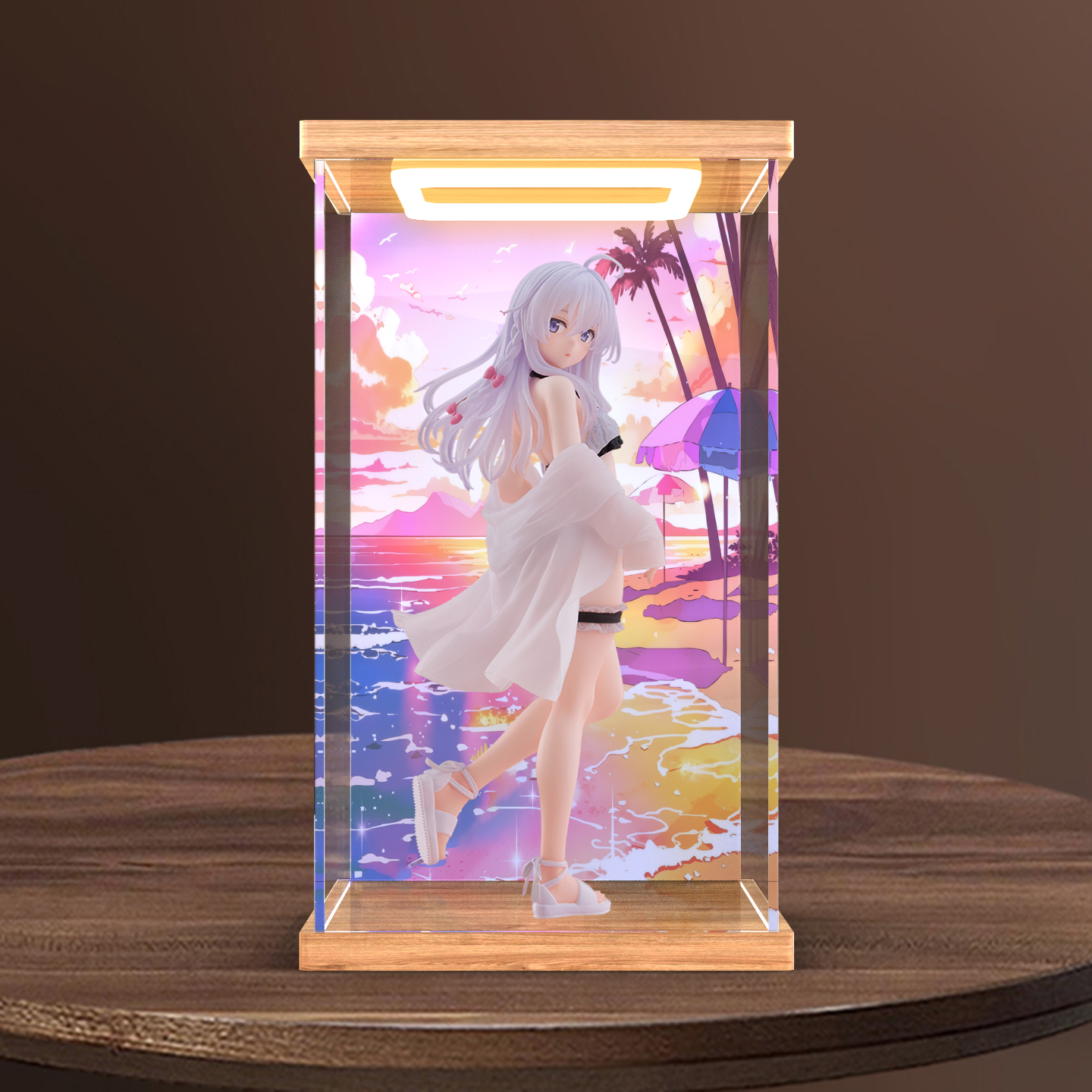 回型灯展示盒适用魔女之旅-Coreful人偶-伊蕾娜～泳装造型防尘罩