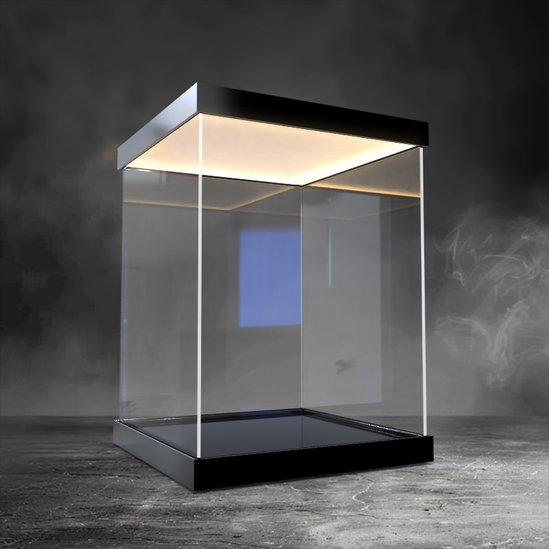 盲盒动漫手办模型高达防尘罩子定制带灯亚克力高透明积木展示盒