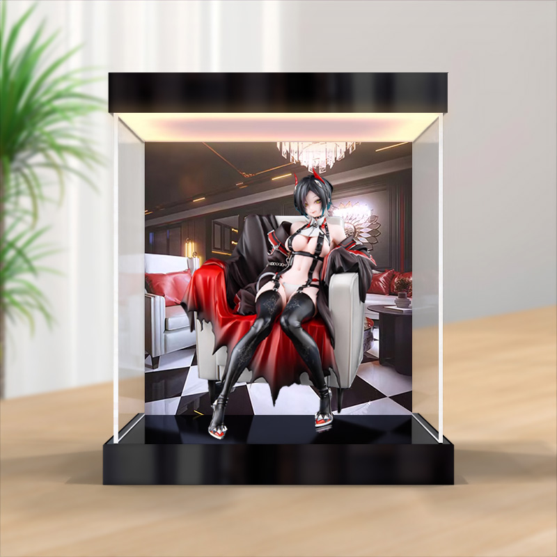 灯箱款亚克力防尘展示盒适用碧蓝航线 乌尔里克·冯·胡贝尔 手办