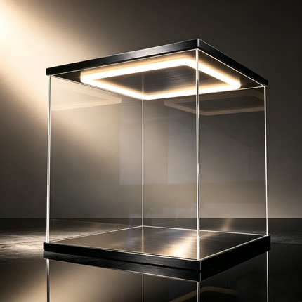 适用乐高亚克力展示盒回形灯开门款展示盒手办盲盒模型收纳防尘罩