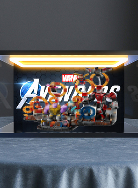 适用积木76323星战复仇者联盟终局之战模型回型灯亚克力展示盒