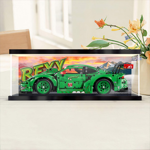 古薇媞适用乐高42224保时捷911GT3赛车积木模型亚克力灯箱展示盒