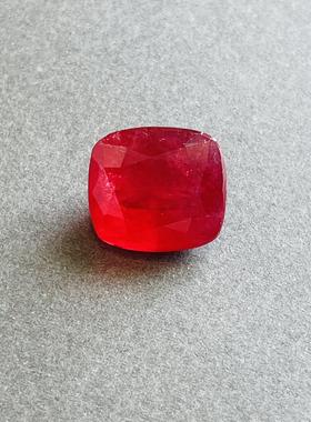 天然高品质蔷薇辉石巴西13.49ct裸石戒面高级镶嵌定制设计GA彩宝