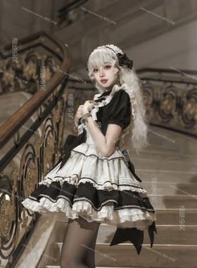 昼夜诗 现货掉落 女仆装 女仆lolita 正品 原创 可爱 优雅 轻lo