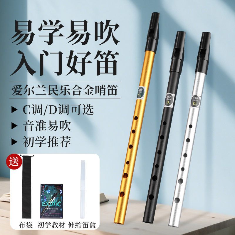 爱尔兰哨笛入门初学C调D调专业演奏笛子铝合金竖笛短笛凯尔特笛