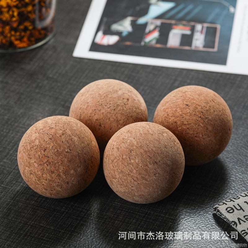 瓶子圆球密封罐咖啡豆收纳盒厨房杂粮储物罐软木塞茶叶罐玻璃创意