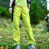 女式 卓尼维斯户外原创多巴胺徒步登山吸湿透气耐磨多袋显瘦工装 裤