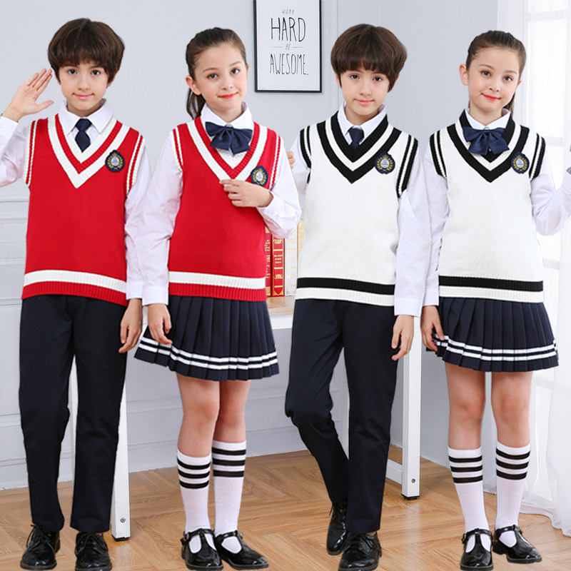 儿童校园英伦风大合唱服中小学生男女童夏装表演服套装幼儿演出服