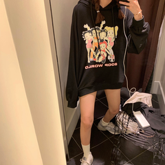 Real price animation short CEC sweater women's loose BF top