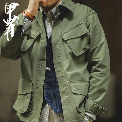 甲胄联名工装 空降风衣复古军旅风M42伞兵夹克大口袋休闲夹克男