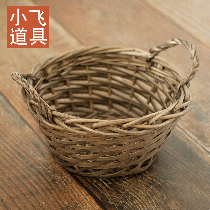 手工柳编新生儿小飞道具