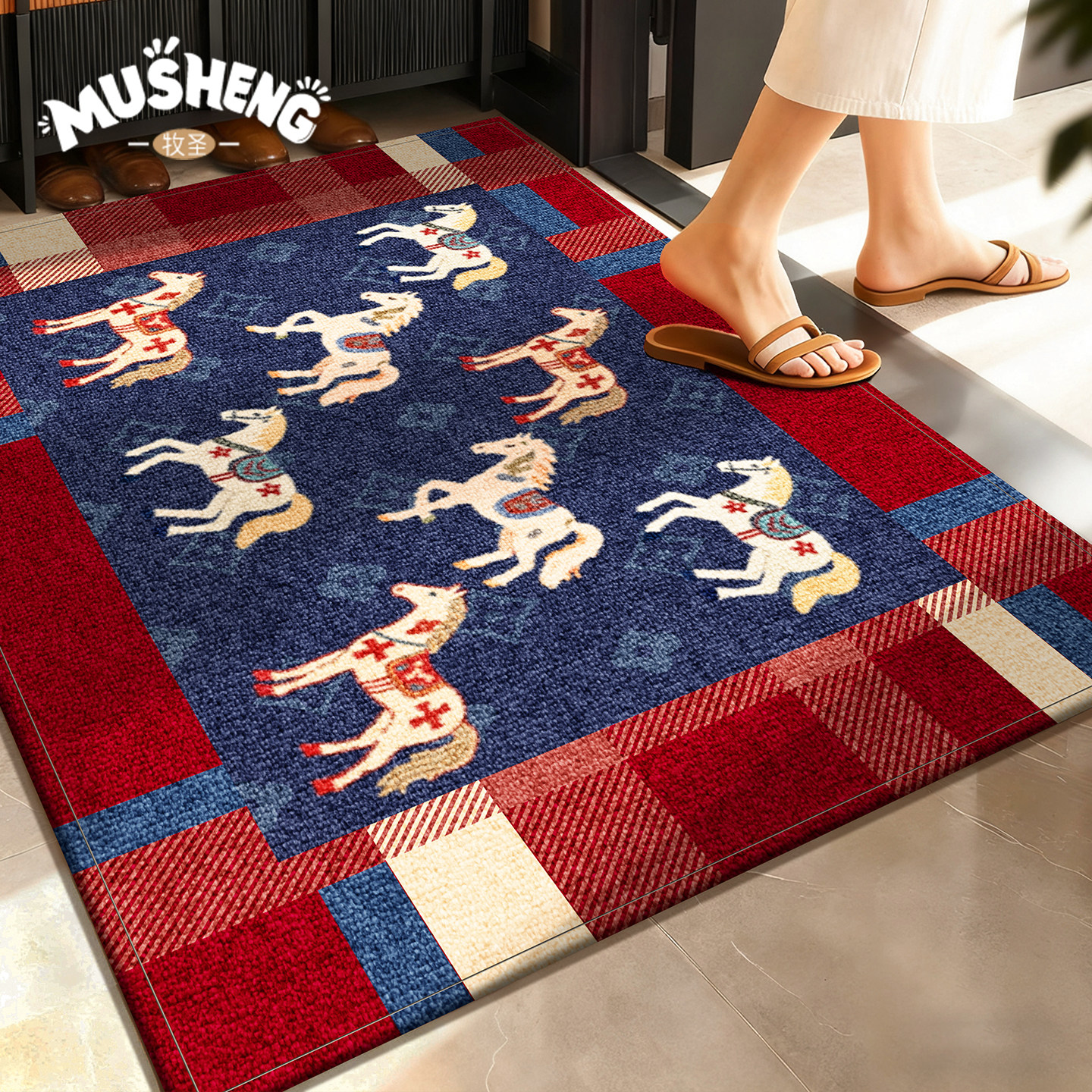 2026新款马年入户门地垫防滑门垫