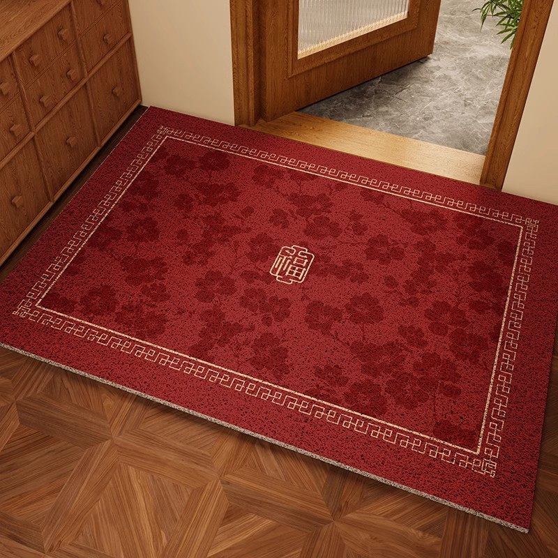 入户地垫丝圈地毯红色新年玄关门口耐磨耐脏易打理可定制剪裁脚垫,居家布艺,入户地垫,淘宝优惠券,粉丝福利购,淘宝优惠卷